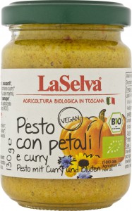 Pesto, mal mit Kürbis, den man aber kaum schmeckt. Pesto_Kürbis